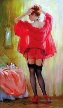 Belle femme KR 001 Impressionist Peinture à l'huile
